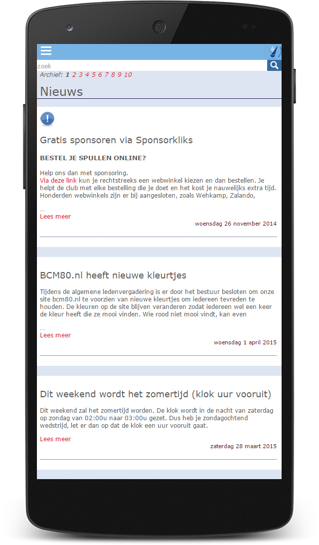 BCM80.nl - nu ook een mobiele website.