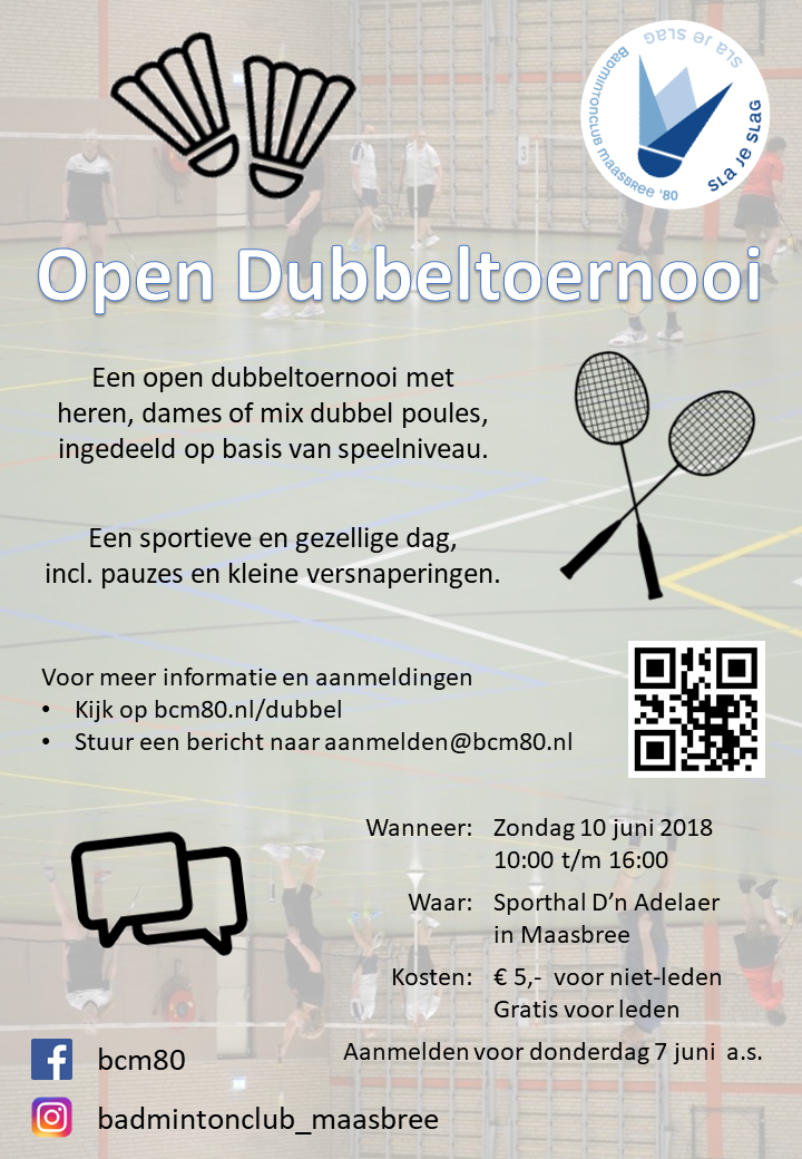 Open dubbeltoernooi 2018 poster