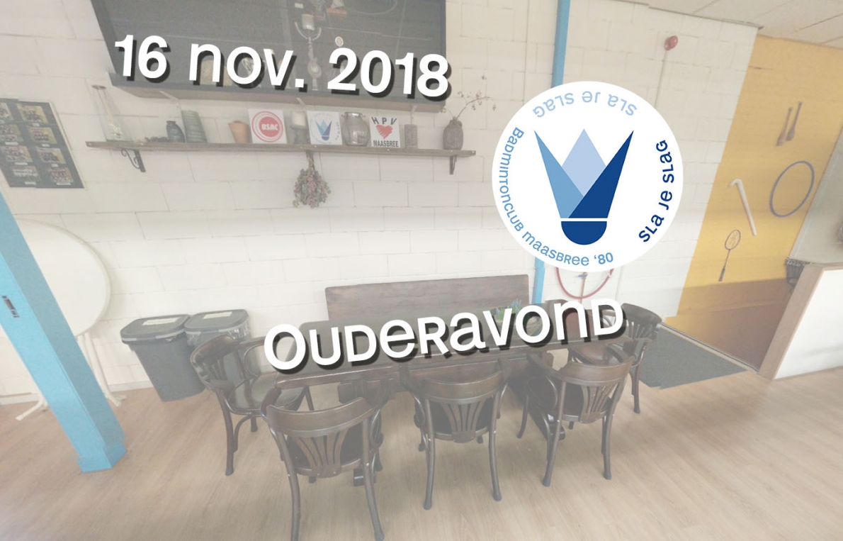 Ouderavond - 16 nov. 2018