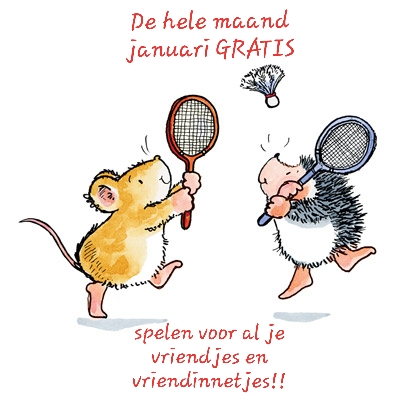 In januari gratis badmintonnen